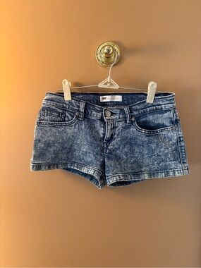 Levi's Acid Wash Blue Denim Jean Shorts